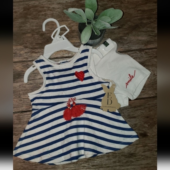 NWT Ellen Degeneres red white and blue baby outfit - Picture 2 of 8